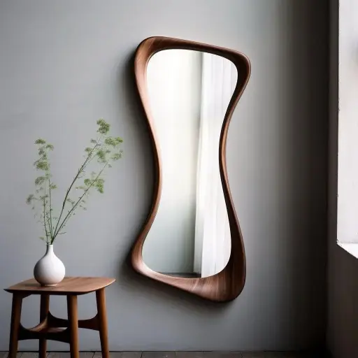 MIRROiR avec contour en bois